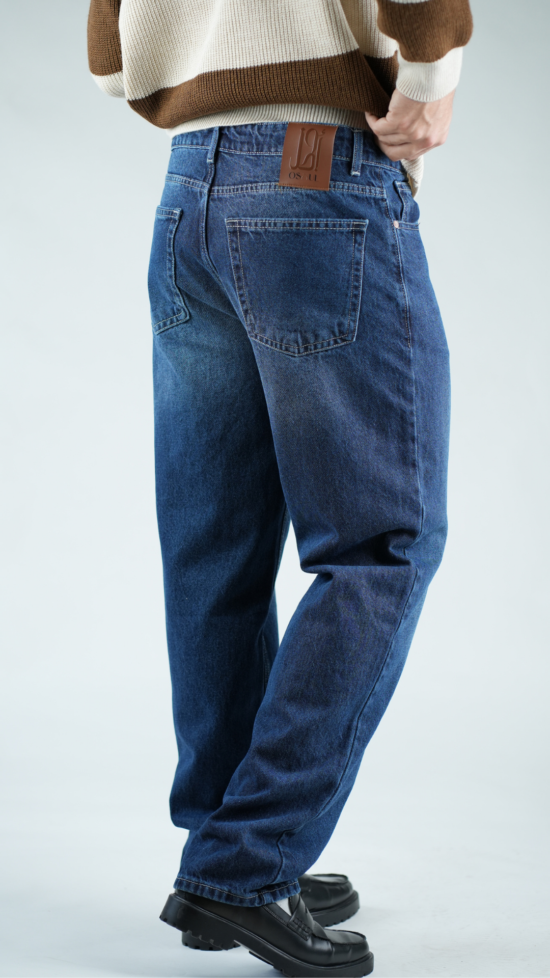 BAGGY Blue Dark - Straight fit Jeans