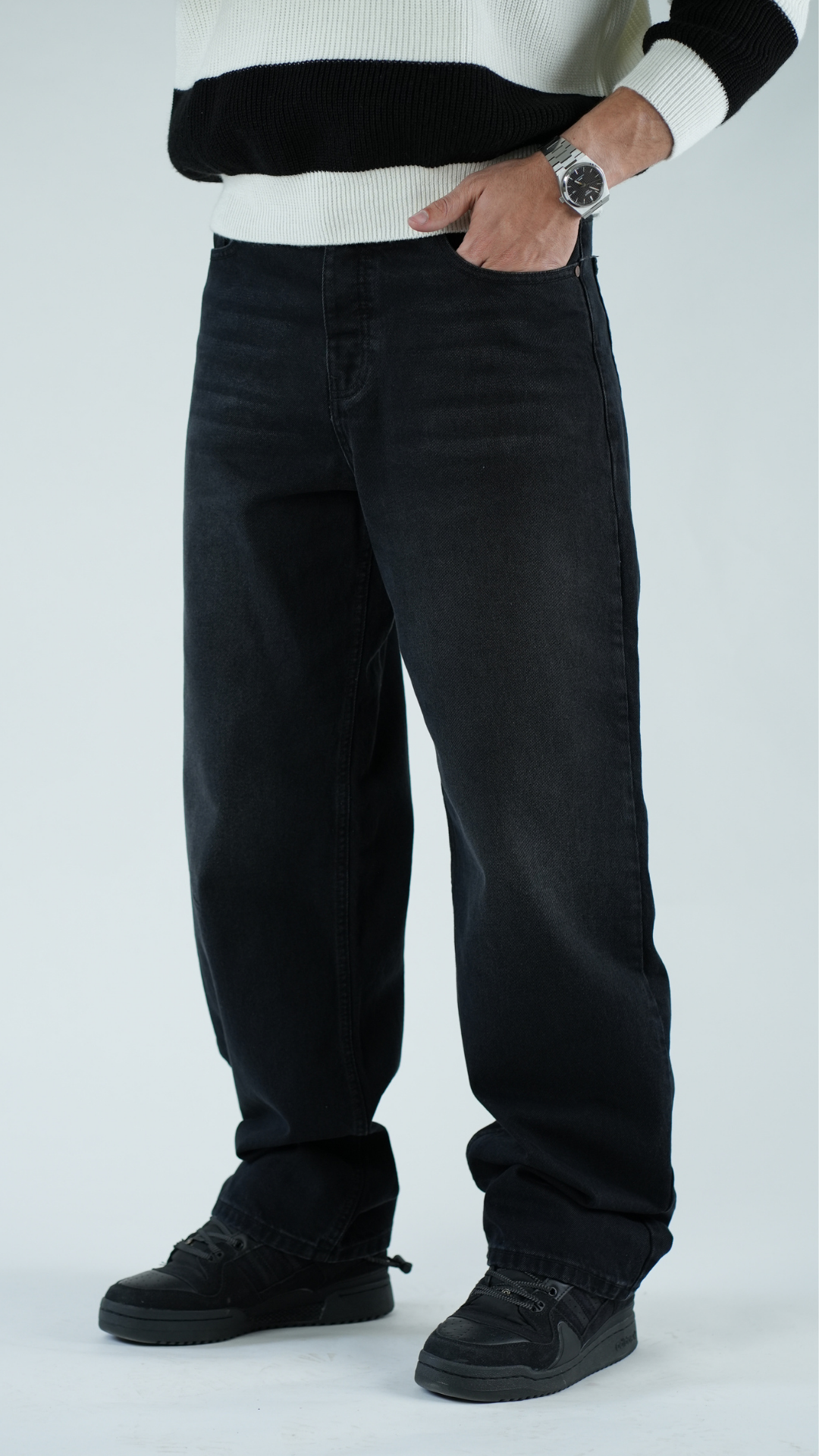 BAGGY BLACK DIRTY - Relaxed Fit Jeans